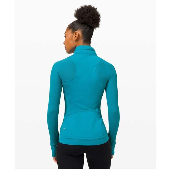 Lululemon Far and Free Full Zip Jacket Hooded Hawaiian Blue Teal Women's Size 6 - Picture 3 of 15